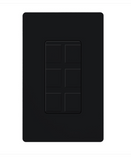 Lutron CA-6PF-BL Multi-port Frame - Field Customizable - Black Finish