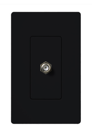 Lutron CA-CJ-BL Claro Cable Jack - Black Finish