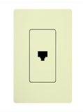 Lutron CA-PJ-AL Claro Phone Jack - Almond Finish