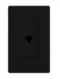 Lutron CA-PJ-BL Claro Phone Jack - Black Finish