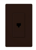 Lutron CA-PJ-BR Claro Phone Jack - Brown Finish