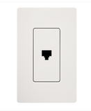 Lutron CA-PJ-WH Claro Phone Jack - White Finish