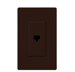 Task Lighting CA-PJH-BR Claro Single Phone Jack, Brown Finish