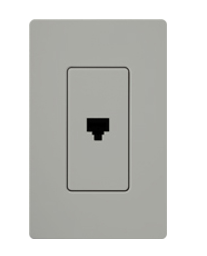 Task Lighting CA-PJH-GR Claro Single Phone Jack, Gray Finish