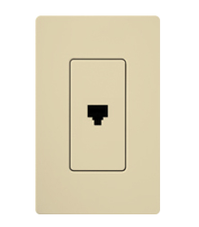 Task Lighting CA-PJH-IV Claro Single Phone Jack, Ivory Finish