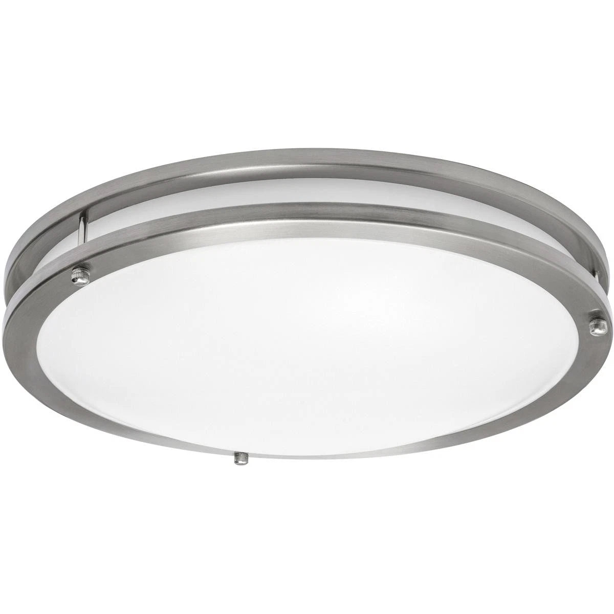 AFX Lighting CAF12L5AJUDSN Carlisle LED 12 inch Satin Nickel Flush Mount Ceiling Light, Multi-Color Temperature, Lumens 1200Lm, Voltage 120-277V, Wattage 13W