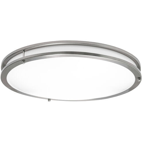 AFX Lighting CAF18L5AJUDSN Carlisle LED 18 inch Satin Nickel Flush Mount Ceiling Light, Lumens: 2930, Voltage: 120-277V, Wattage 35W