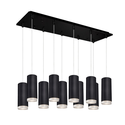 Kuzco Lighting MP401431BK-10 Cameo 3-in 10 Head Multi Pendant Ceiling Light - CCT: 3000K - Finish: Black