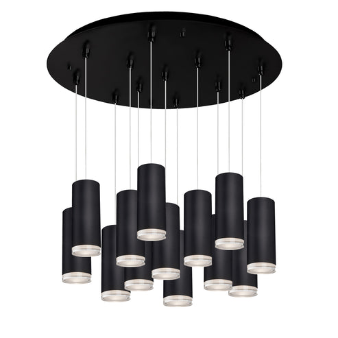 Kuzco Lighting MP401431BK-13 Cameo 3-in 13 Head Multi Pendant Ceiling Light - CCT: 3000K - Finish: Black