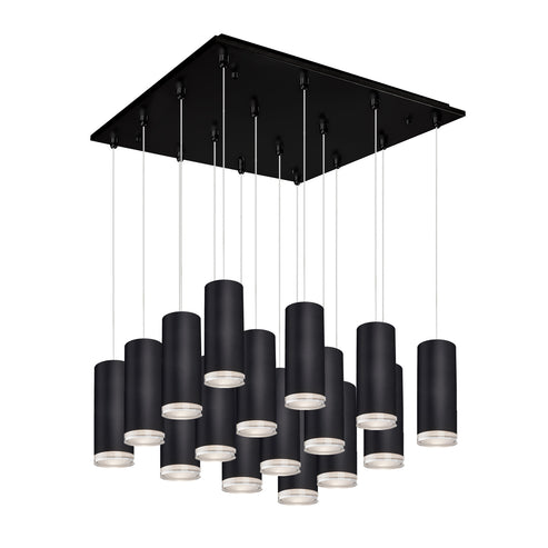 Kuzco Lighting MP401431BK-16 Cameo 3-in 16 Head Multi Pendant Ceiling Light - CCT: 3000K - Finish: Black