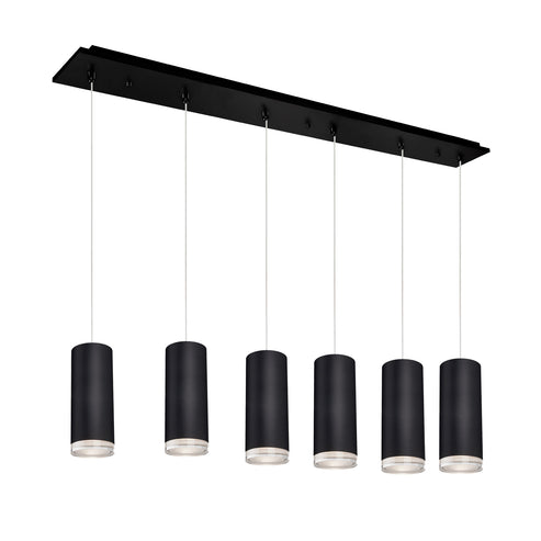 Kuzco Lighting MP401432BK-06 Cameo 4-in 6 Head Multi Pendant Ceiling Light - CCT: 3000K - Finish: Black