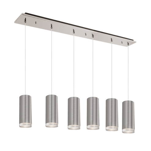 Kuzco Lighting MP401432BN-06 Cameo 4-in 6 Head Multi Pendant Ceiling Light - CCT: 3000K - Finish: Brushed Nickel