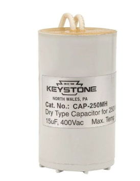 Keystone CAP-250MH Capacitor For 250W Metal Halide, Quad 15Uf 400V