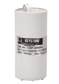 Keystone CAP-400MPS Capacitor for 400W Pulse Start MH, 26uF, 330V, Dry Film