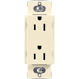 Lutron CAR-15-AL Claro 15A Duplex Receptacle, Almond Finishh