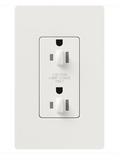 Lutron CAR-15-DDTR-WH Claro 15A Tamper Resistant Receptacle - Dual Dimming - White Finish