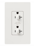 Lutron CAR-20-DDTR-WH Claro 20A Tamper Resistant Receptacle - Dual Dimming - Taupe Finish