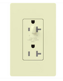 Lutron CAR-20-HDTR-AL Claro 20A Tamper Resistant Receptacle - Half Dimming - Almond Finish