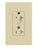 Lutron CAR-20-HDTR-IV Claro 20A Tamper Resistant Receptacle - Half Dimming - Lvory Finish