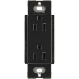 Lutron CARS-15-TR-BL Claro 15A Tamper Resistant Receptacle, Black Finish