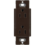 Lutron CARS-15-TR-BR Claro 15A Tamper Resistant Receptacle, Brown Finish