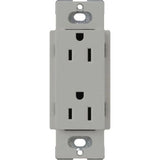 Lutron CARS-15-TR-GR Claro 15A Tamper Resistant Receptacle, Gray Finish