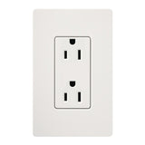 Lutron CARS-15-TR-WH Claro 15A Tamper Resistant Receptacle, White Finish