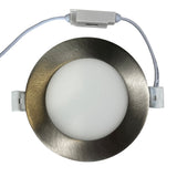 ABBA LIGHTING CB04-S LED Driver Puck Light, 3CCT, Finish Silver