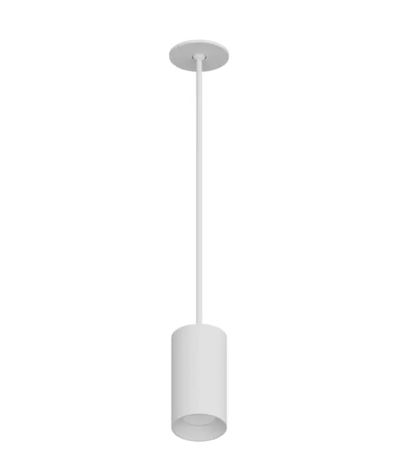 DMF Lighting CCPR08S21535WHOEO C-Series 8" LED Round Pendant Mount Cylinder - 1,500 Lumens - 3500K - 24" Stem - Open Ceiling Battery Backup - 120-277V - White