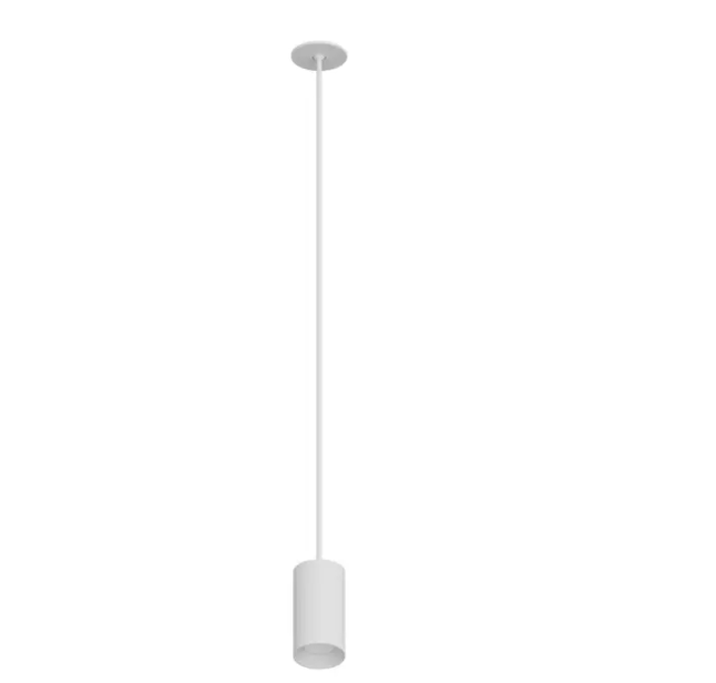 DMF Lighting CCPR08S41030WHOEO C-Series 8" LED Round Pendant Mount Cylinder - 1,000 Lumens - 3000K - 48" Stem - Open Ceiling Battery Backup - 120-277V - White
