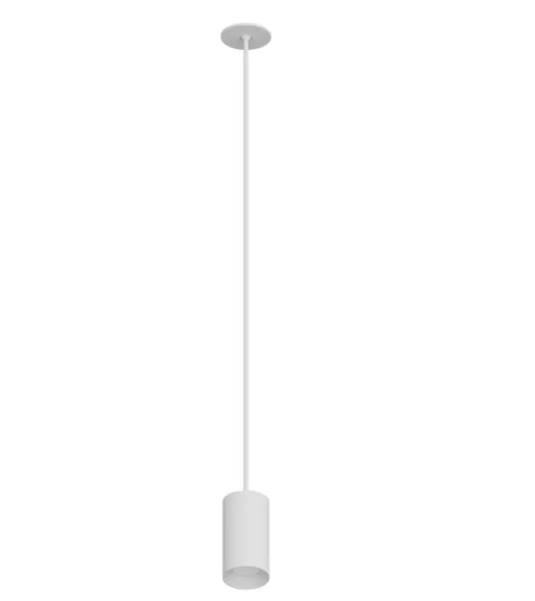 DMF Lighting CCPR08S41040WHOEO C-Series 8" LED Round Pendant Mount Cylinder - 1,000 Lumens - 4000K - 48" Stem - Open Ceiling Battery Backup - 120-277V - White