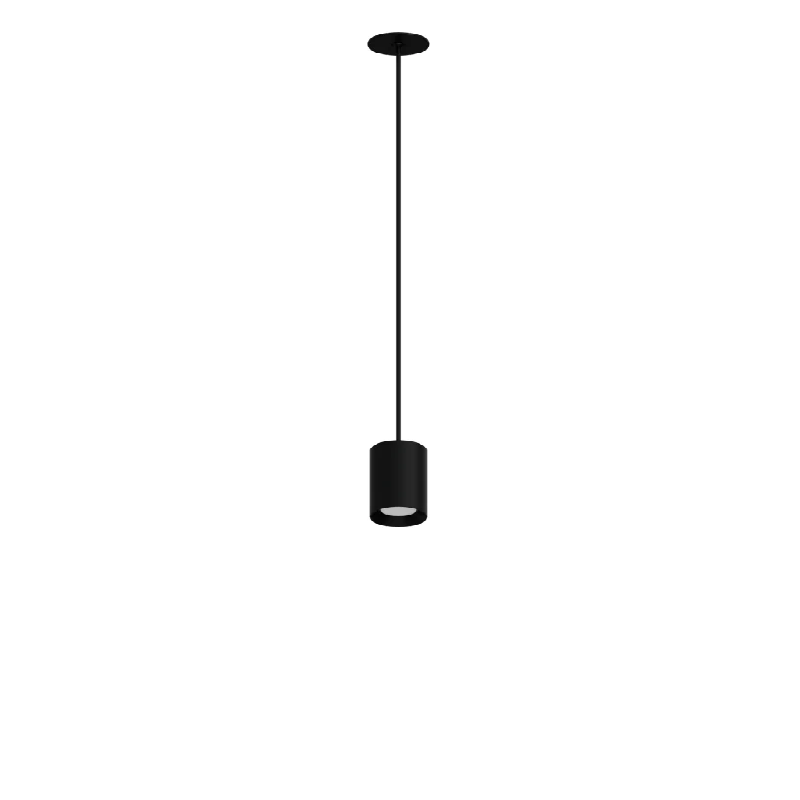 DMF Lighting CCPR08S41540BKO C Series 4" LED Round Cylinder, 4' Stem Mount, Lumens 1500lm, Color Temperature 4000K, Black Finish