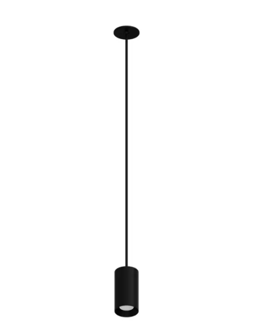 DMF Lighting CCPR08S42030BKOEO C-Series 8" LED Round Pendant Mount Cylinder - 2,000 Lumens - 3000K - 48" Stem - Open Ceiling Battery Backup - 120-277V - Black