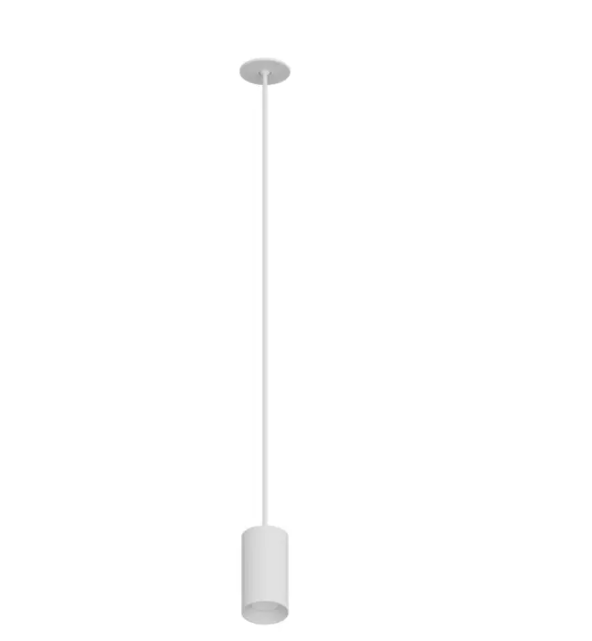 DMF Lighting CCPR08S42030WHOEO C-Series 8" LED Round Pendant Mount Cylinder - 2,000 Lumens - 3000K - 48" Stem - Open Ceiling Battery Backup - 120-277V - White