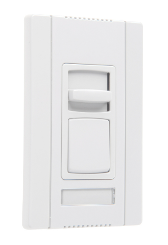 Wattstopper CDFB83PNAI Slide Dimmer 2 Wire, Electronic, Single Pole/3-Way, Preset, 8A, 120V, Narrow, Ivory Finish
