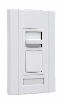 Wattstopper CDLV1103PW Slide Dimmer Single Pole/3-Way, Preset, 1100VA, Narrow, White Finish