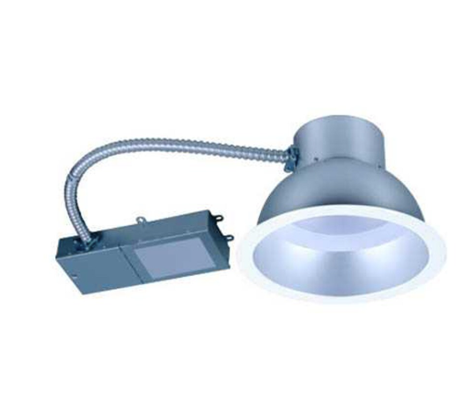 Eiko CDR-6-15/85/840-SSW-DIM-U 6-in LED Commercial Downlight Retrofit, Lumens 1500lm, Wattage 18W, Color Temperature 4000K, 80CRI, Silver Satin/White, 0-10V Dim, Voltage 100-277V