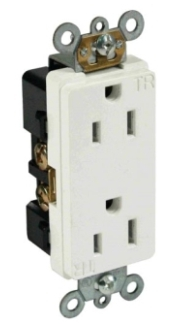 ORBIT CDR15-TR-SI 125V, 15A Decor Commercial Grade Tamper Resistant Receptacle, Ivory Finish