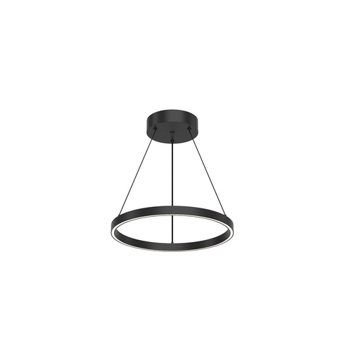 Kuzco Lighting PD87718-BK-UNV-010 Cerchio 18-in Up/Down Pendant Ceiling Light - CCT: 3000K - Finish: Black