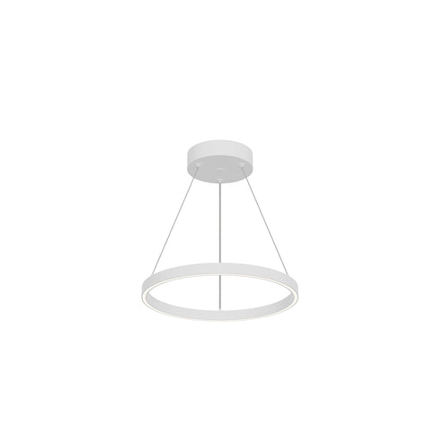 Kuzco Lighting PD87718-WH-UNV-010 Cerchio 18-in Up/Down Pendant Ceiling Light - CCT: 3000K - Finish: White