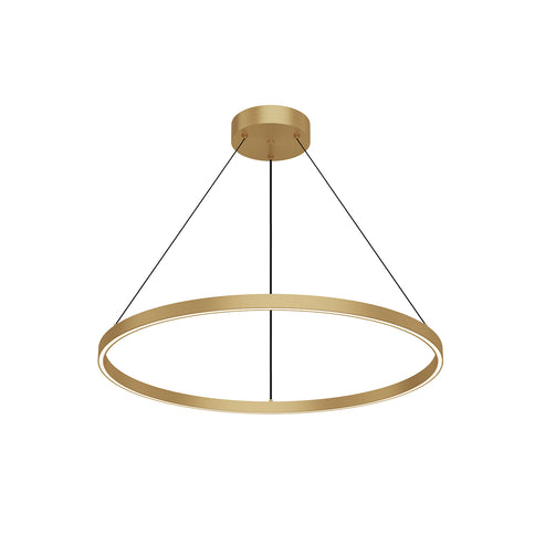 Kuzco Lighting PD87732-BG-UNV-010 Cerchio 32-in Up/Down Pendant Ceiling Light - CCT: 3000K - Finish: Brushed Gold