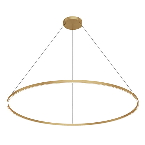 Kuzco Lighting PD87772-BG-UNV-010 Cerchio 72-in Up/Down Pendant Ceiling Light - CCT: 3000K - Finish: Brushed Gold