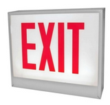 ORBIT CESL-W-1-EB-S-R Chicago Approved Led Exit Sign White Housing 1F Battery Back-up Stairs Right Arrow