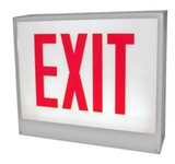 ORBIT CESL-W-2-EB-S-L Chicago Approved Led Exit Sign White Housing 2F Battery Back-up Stairs Left Arrow