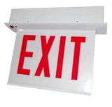 ORBIT CESRE-A-1-EB-S-LR Chicago Approved Led Recess Exit Sign Al Housing 1F Battery Back-Up Stairs Left/Right Arrow