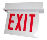 ORBIT CESRE-A-2-EB-E-D Chicago Approved Led Recess Exit Sign Al Housing 2F Battery Back-up Ext Double Left Arrows