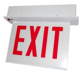 ORBIT CESRE-A-2-EB-S-L Chicago Approved Led Recess Mount Exit Sign Al Housing 2F Battery Back-up Stairs Left Arrow