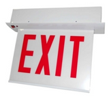 ORBIT CESRE-A-2-EB-E-L Chicago Approved Led Recess Mount Exit Sign Al Housing 2F Battery Back-up Ext Left Arrow