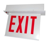 ORBIT CESRE-W-1-AC-E-D Chicago Approved Led Recess Exit Sign White Housing 1F AC Only Ext Double Left Arrows