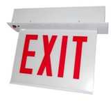 ORBIT CESRE-W-1-AC-E-N Chicago Approved Led Recess Mount Exit Sign White Housing 1F AC Only Ext No Arrows